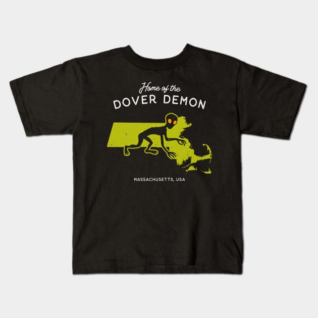 Home of the Dover Demon - Massachusetts USA Cryptid Kids T-Shirt by Strangeology